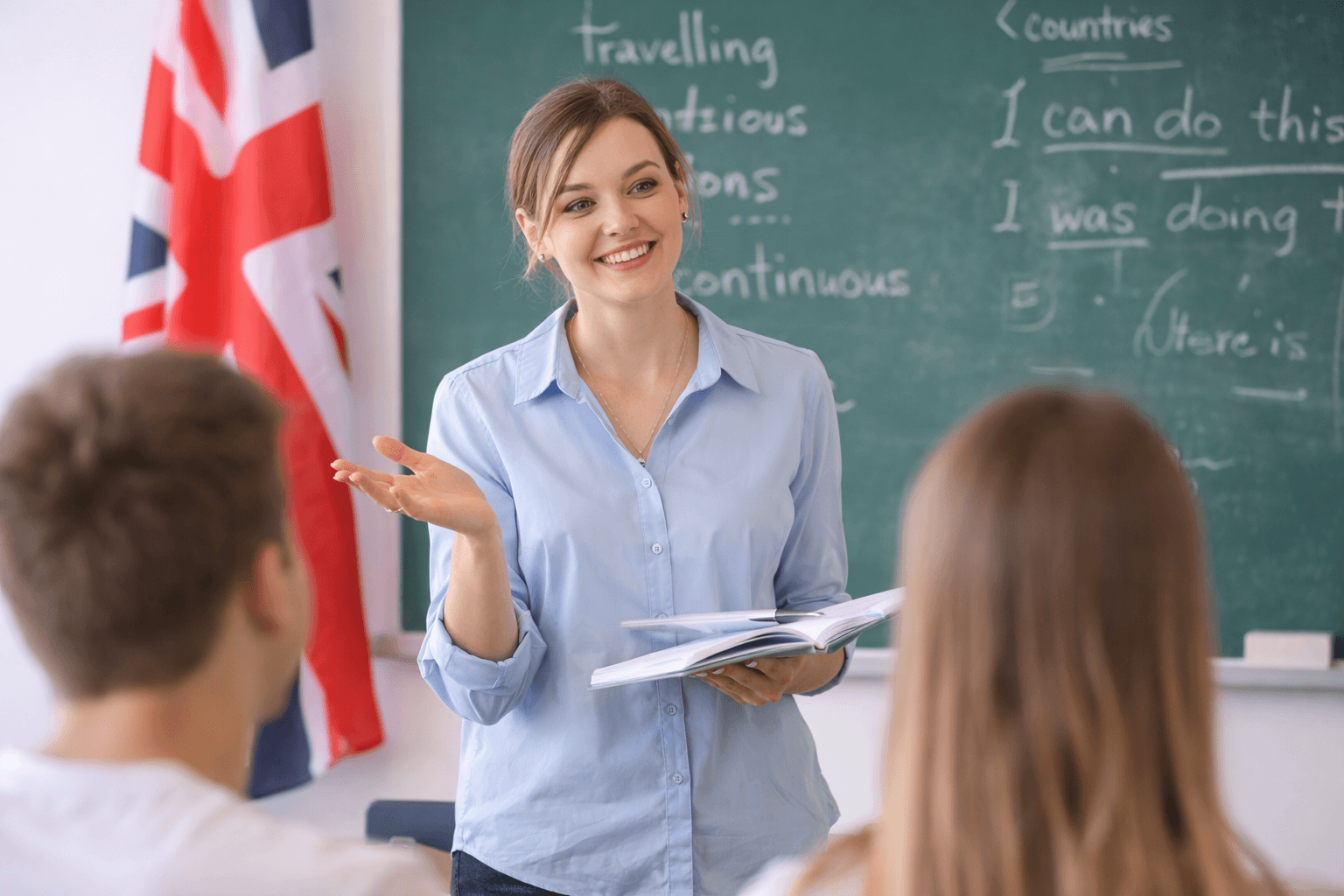 Teacher teaching students